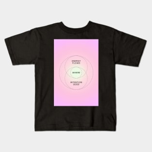 Positive Affirmation Pink Glow Aura Kids T-Shirt